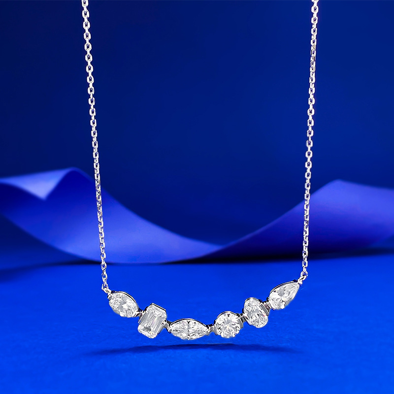 Smile Pendant Adjustable Necklace - Sterling Silver - Sterling Silver (925) fine jewelry