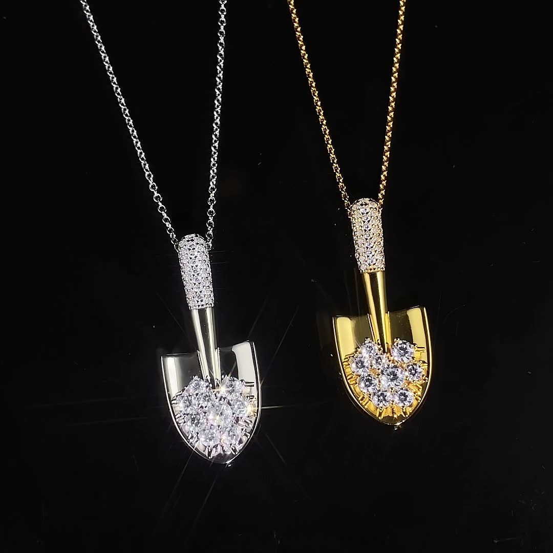 Lucky Shovel Prosperity Pendant - Sterling Silver - Sterling Silver (925) fine jewelry