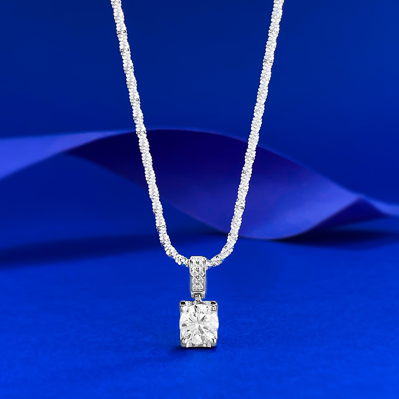 Bull Head Moissanite Pendant - 1.0ct Sterling Silver - Sterling Silver (925) fine jewelry