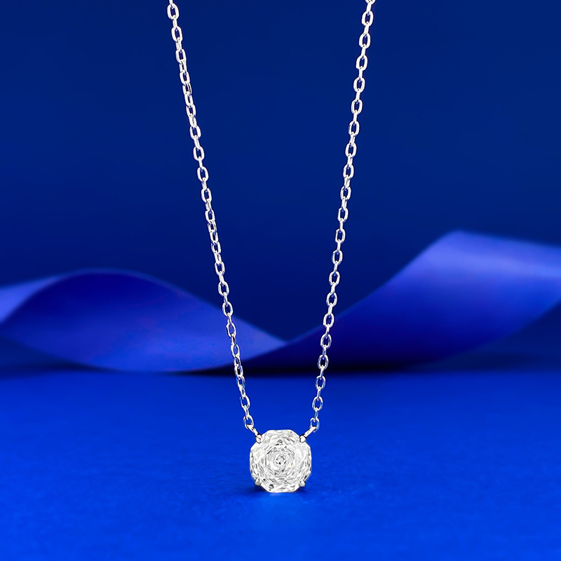 Millennium Cut Pendant Necklace - 2.5ct Sterling Silver