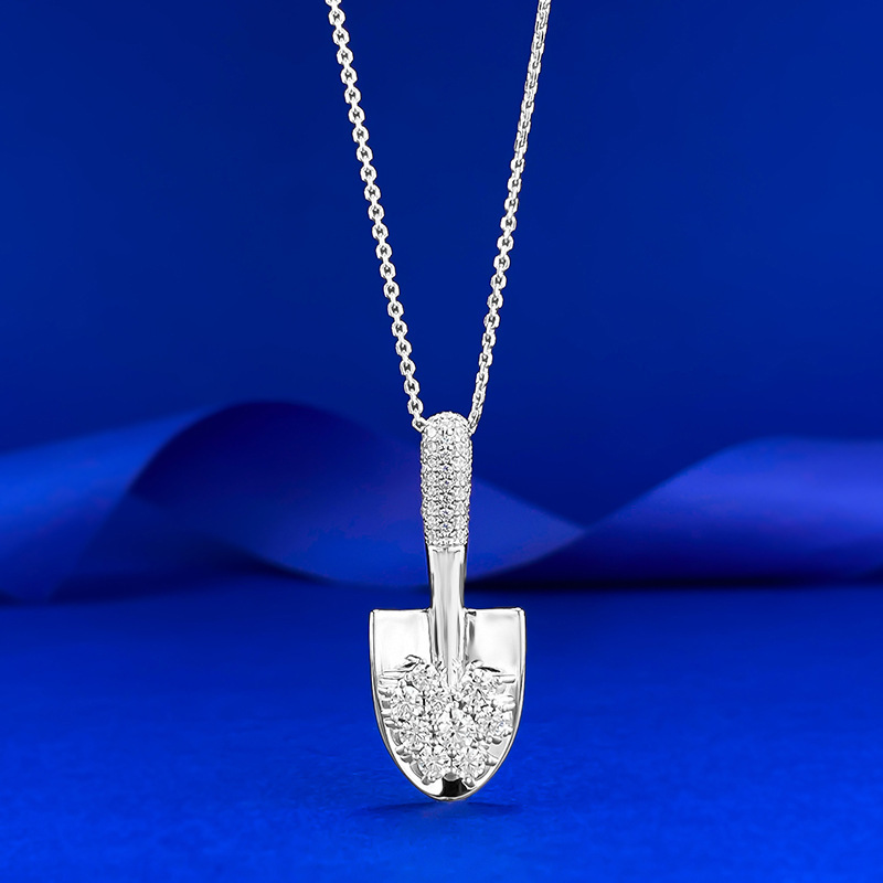 Lucky Shovel Prosperity Pendant - Sterling Silver
